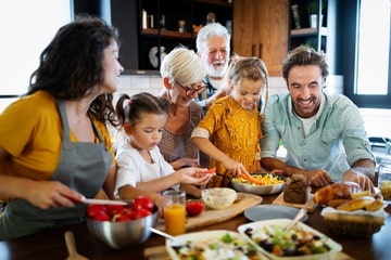 family cooking